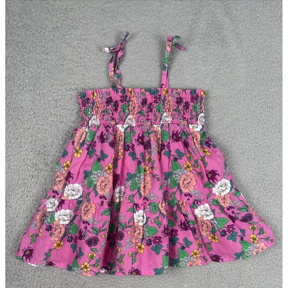 Janie and Jack Smocked 18-24 months Pink Dress Phlox Pink Floral Pattern Flowers - Picture 2 of 8